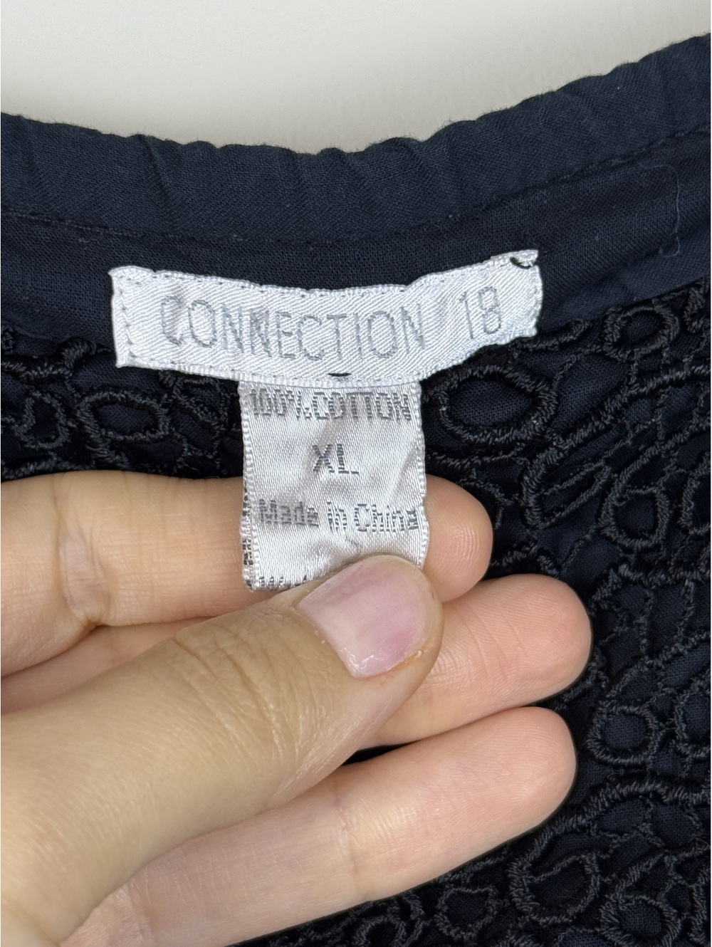 Connection 18 Vintage Y2K Black Tiered Ruffle Maxi Skirt Lace Waist XL Boho - Picture 2 of 10